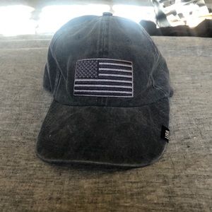 Denim American flag baseball hat
